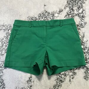 Loft Shorts Womens Size 10 Green The Riviera Stretch Casual Chino Flat Front